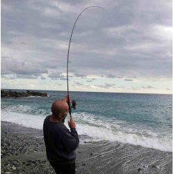 Fishing off the beach