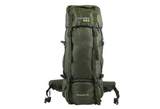 Yellowstone Edinburgh 65L Rucksack Olive - front view