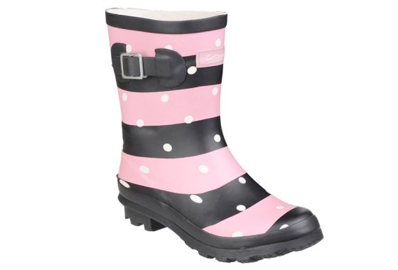 Cotswold Badminton Pink Striped Wellies