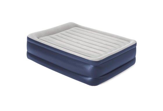 HI-GEAR High Rise Flock King Size Airbed, Blue