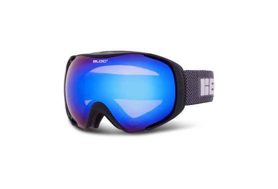 Mask Recycle Matte Black / Brown Blue Mirror Goggles - Matte