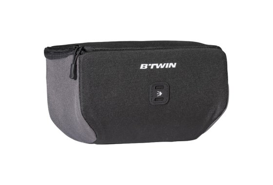 Decathlon Btwin Kids' Front Bike Bag - Black