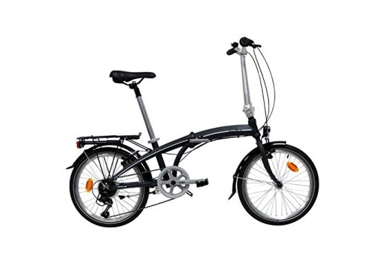 ORUS Unisex's Folding Bike, Black, 20