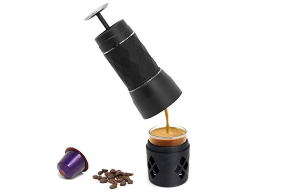 2 In 1 Portable Espresso Maker | Nespresso Capsule Pod & Gro