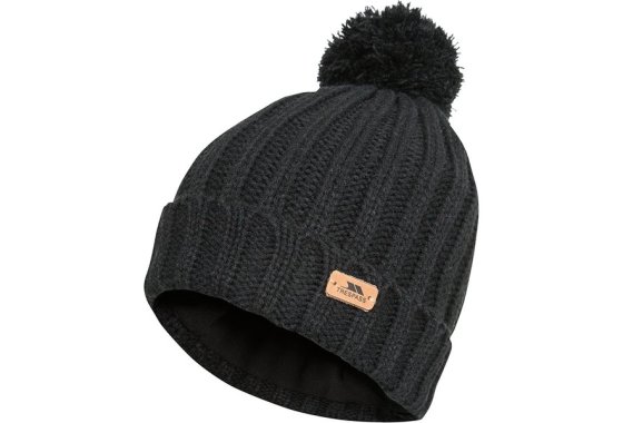 Trespass Mens Thorn Pom Pom Beanie - Black