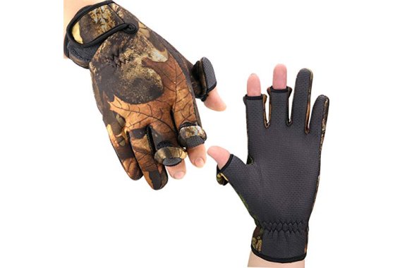 BB Hapeayou Fishing Gloves with 3 Fingerless Gloves Cover fi