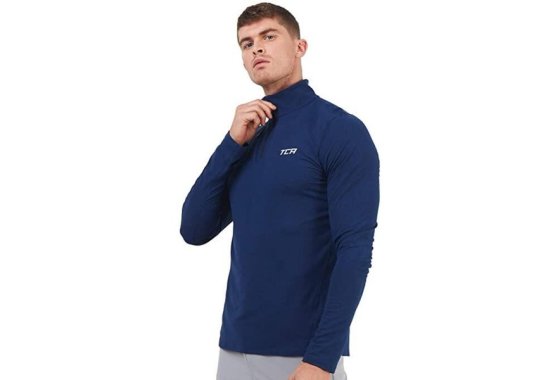 Tca Men's Fusion Pro Quickdry Long Sleeve Half-zip Running T