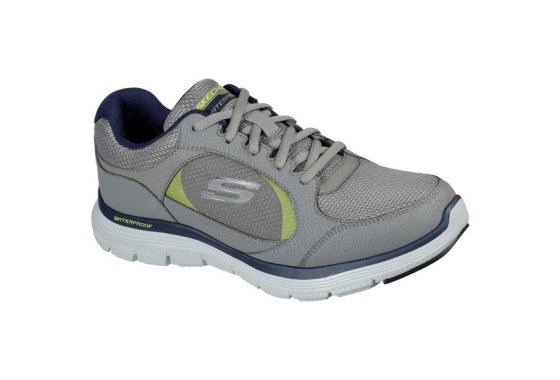 Mens Flex Advantage 4.0 True Clarity Leather Trainers (grey)