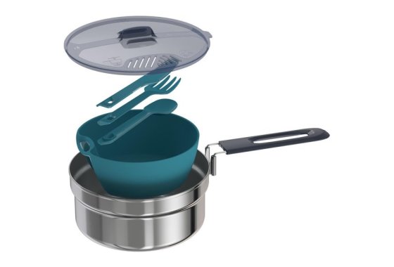 Stainless Steel Camping Cook Set - 1.1l