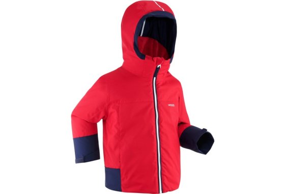 Kids' Warm And Waterproof Ski Jacket 500 Pull'n Fit Red / Na