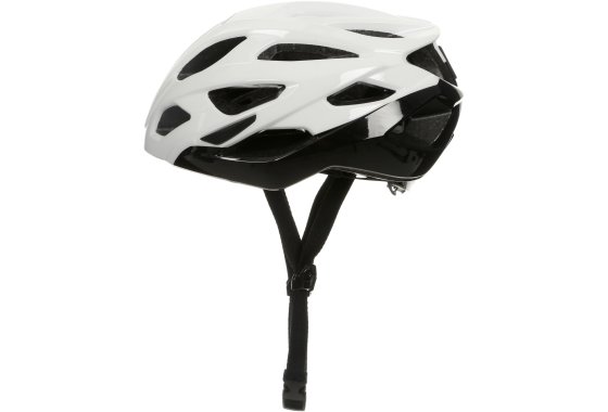 Halfords Road Helmet, Black/White Gloss - Large