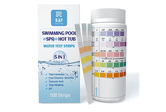 100 count- 5 in 1 Water quality testing strips for hot tubs,