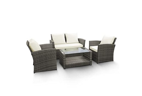 KEPLIN 4 Seater Premium Rattan Garden Furniture Set – Garden