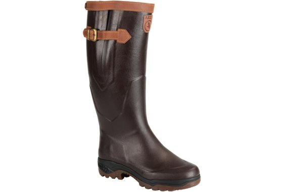 Wellies Aigle Parcours 2 Signature Leather Lining Brown