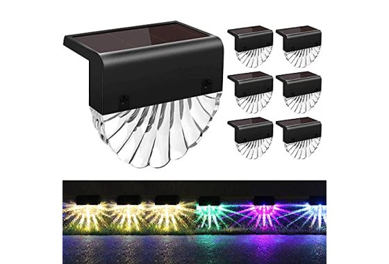 Solar Lights Outdoor,6 Pack Solar Fence Lights Waterproof So