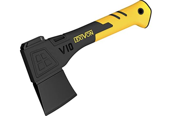 LEXIVON V10 Camping Hatchet, 10-Inch Axe | Ergonomic TPR Gri