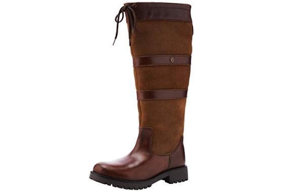 Highgrove Wide Calf Fit Country Boot (Chestnut/Bison, 6)