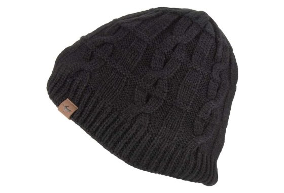 Sealskinz Cold Weather Cable Knit Waterproof Beanie (Black)-