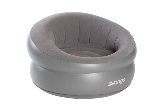 Vango Donut Flocked Inflatable Chair - Nocturne Grey