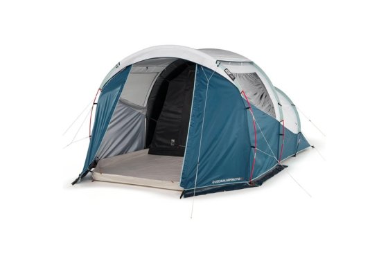 Camping Tent With Poles Arpenaz 4.1 F&b 4 Persons 1 Bedroom