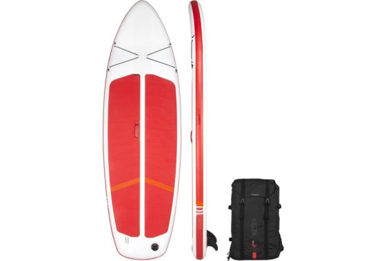 100 Compact 10ft (l) Inflatable Stand-up Paddle Board - Whit