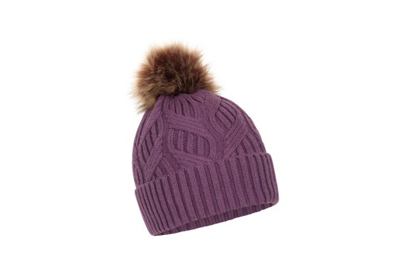 Florence Womens Pom Beanie - Purple