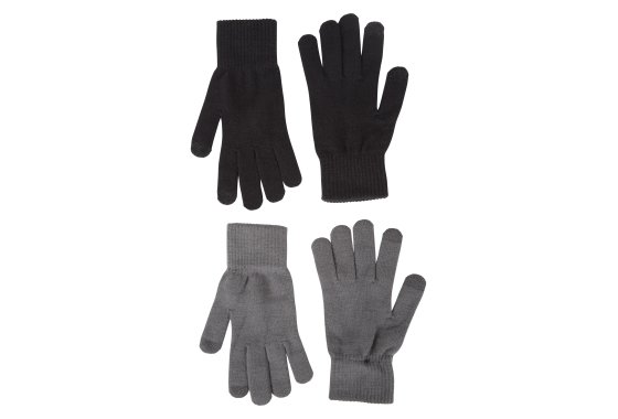 Magic Touchscreen Mens Gloves - 2Pk - Black