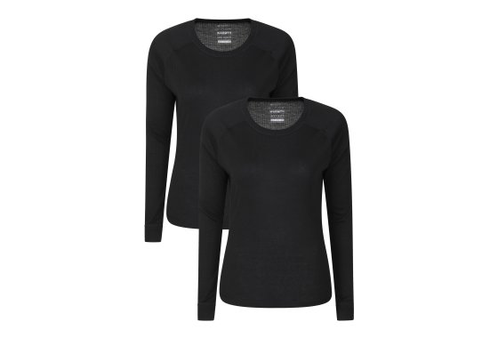 Talus Womens Thermal Top 2-Pack - Black