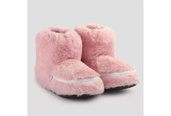 Premium Heated Slippers, Komfies for Women & Men, Taffy Pink