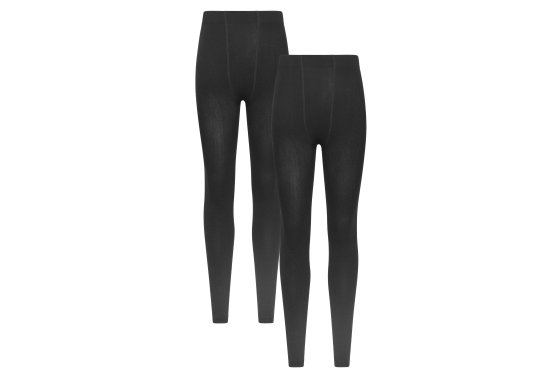 IsoTherm Brushed Womens Thermal Leggings 2-Pack - Black