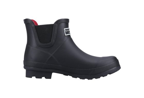 Alba Plain Rubber Wellingtons Black