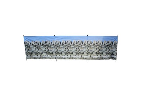 Stone Wall 4 Pole Compact Windbreak (Steel Poles)