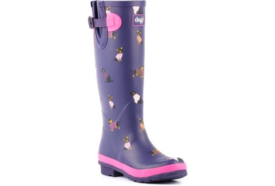 Lazy Dogz Womens Harper Wellingtons (Navy)