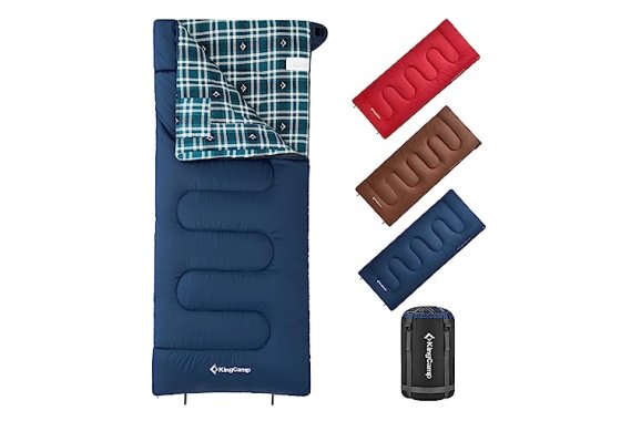 KingCamp Sleeping Bag 4 Season in Cotton Flannel Sleeping Ba