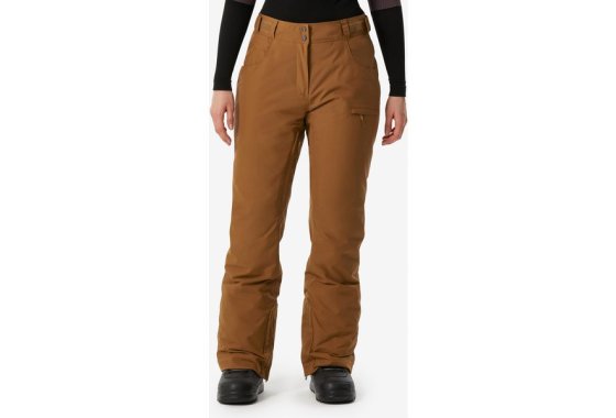 Women's Warm And Waterproof Snowboard Trousers Snb 500-camel