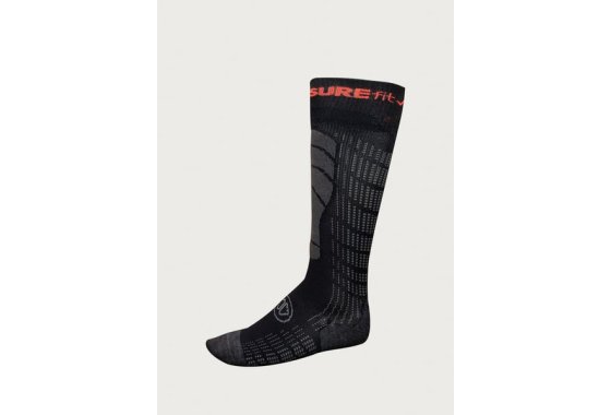 Sidas SUREfit Ski Sock - Black/Grey/Orange - L