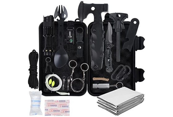 WOWOSS Emergency Survival Kit 18-in-1 Survival Equipment Eme