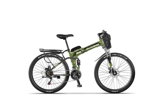 26' Folding Electric Mountain Bike - EMTB with 21 Speeds, Du