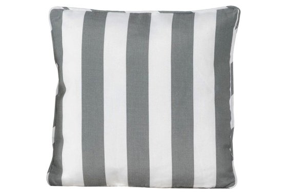 Premium Scatter Cushion in Thick Grey Stripe - Rattan Direct