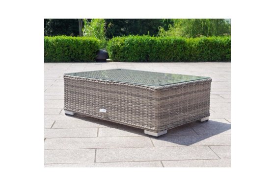 Rattan Garden Coffee Table in Grey - Lisbon - Rattan Direct