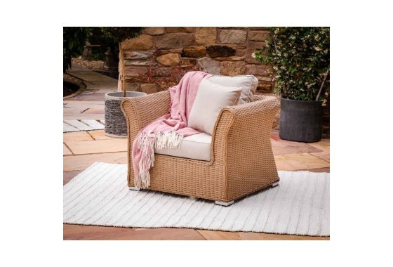 Rattan Garden Armchair in Willow - Lisbon - Rattan Direct