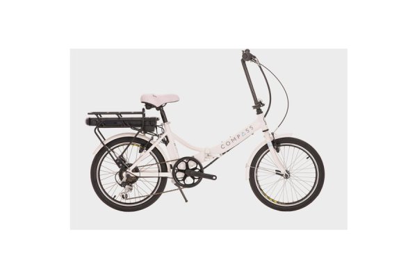 Compass Comp Electric Folding Bike, White