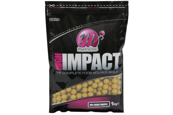 Mainline High Impact Boilies 1kg (15mm, High Leakage Pineapp