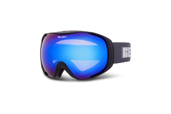 Mask Recycle Matte Black / Brown Blue Mirror Goggles - Matte