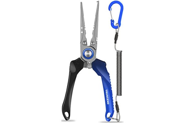 Truscend Fishing Pliers Saltwater with Mo-V Blade Cutter, Co