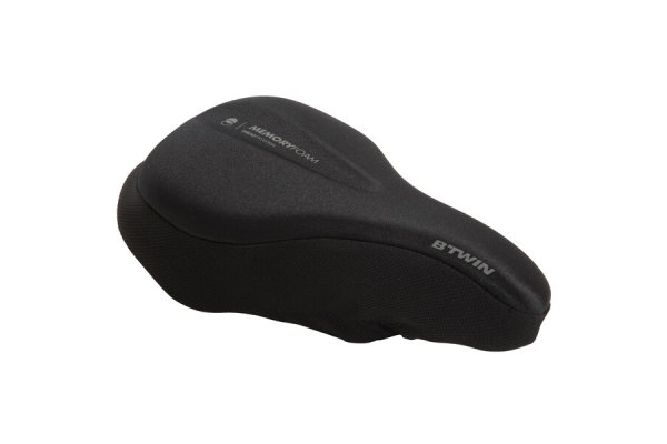 Decathlon Btwin 500 Saddle Cover Memoryfoam - Size L - Black