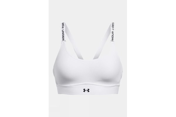 Under Armour  Womens UA Infinity 2.0 Mid Sports Bra - White 