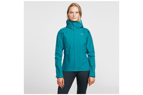 Rab Women's Downpour ECO Waterproof Jacket, Green