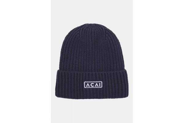 Acai  Womens Merino Beanie - Dk Blue