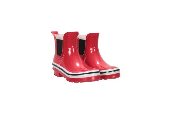 Kids Short Chelsea Wellies - Red